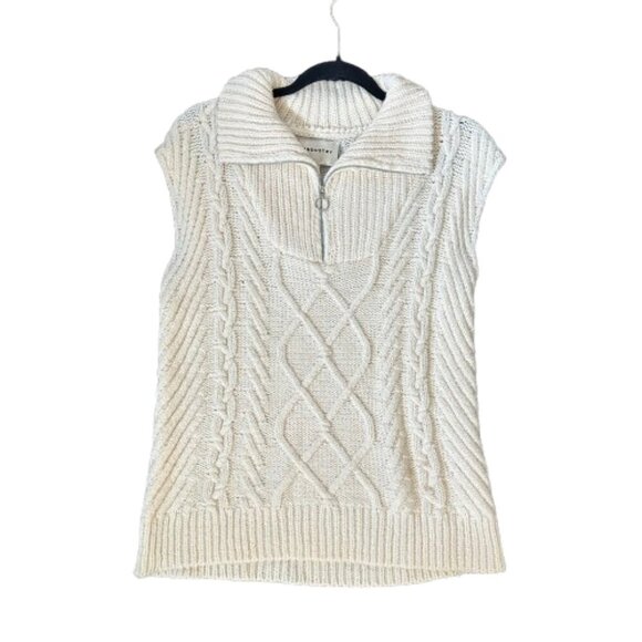 Industry Quarter Zip Sweater Vest Top Size Medium - Picture 1 of 8